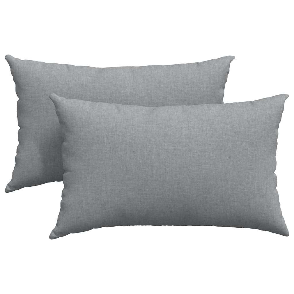 Cuscini da Divano 2 pcs Grigio chiaro 50 x 30 cm Tessuto | homemem39