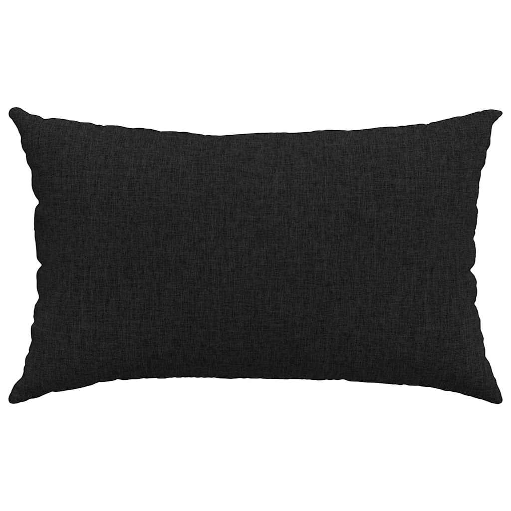 Cuscini da Divano 2 pcs Nero 50 x 30 cm Tessuto | homemem39