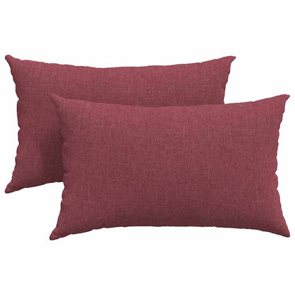 Cuscini da Divano 2 pcs Rosso Vino 50 x 30 cm Tessuto | homemem39