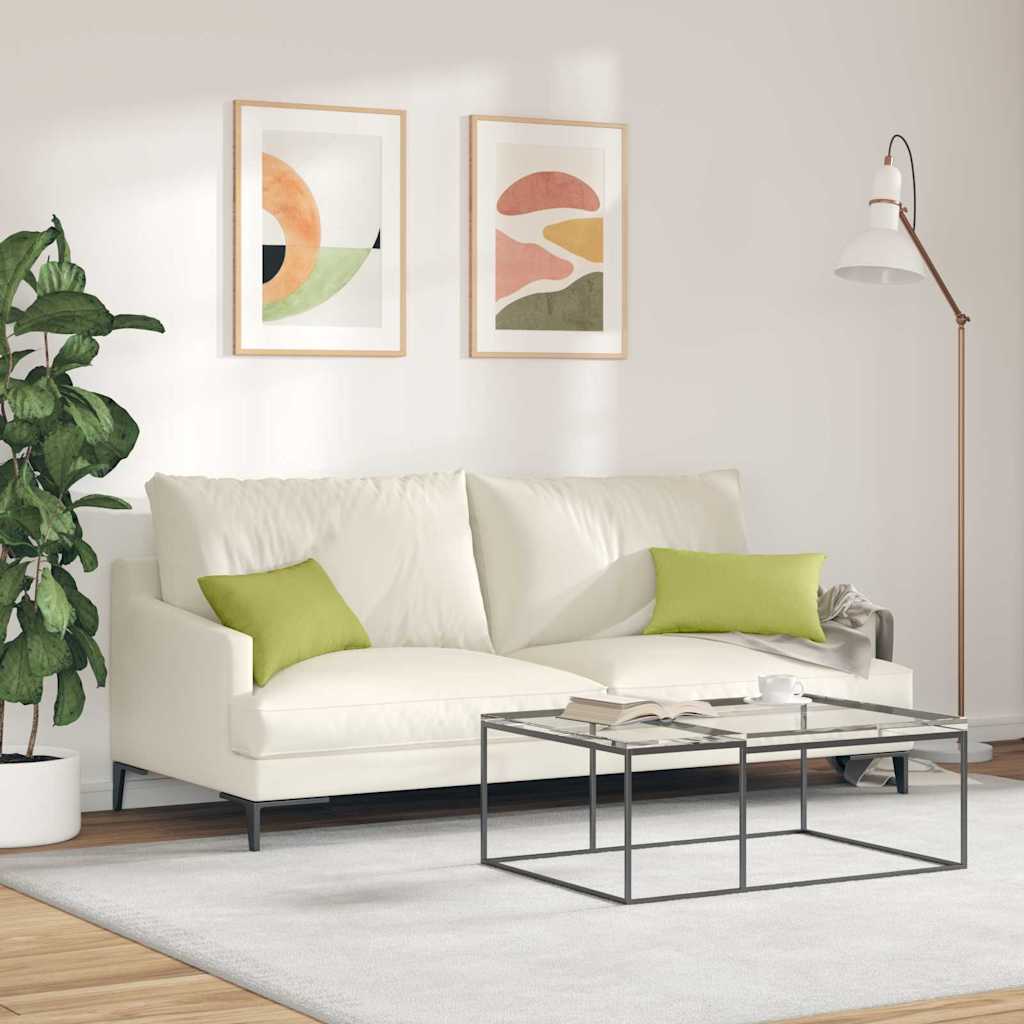 Cuscini da Divano 2 pcs Verde chiaro 50 x 30 cm Tessuto | homemem39