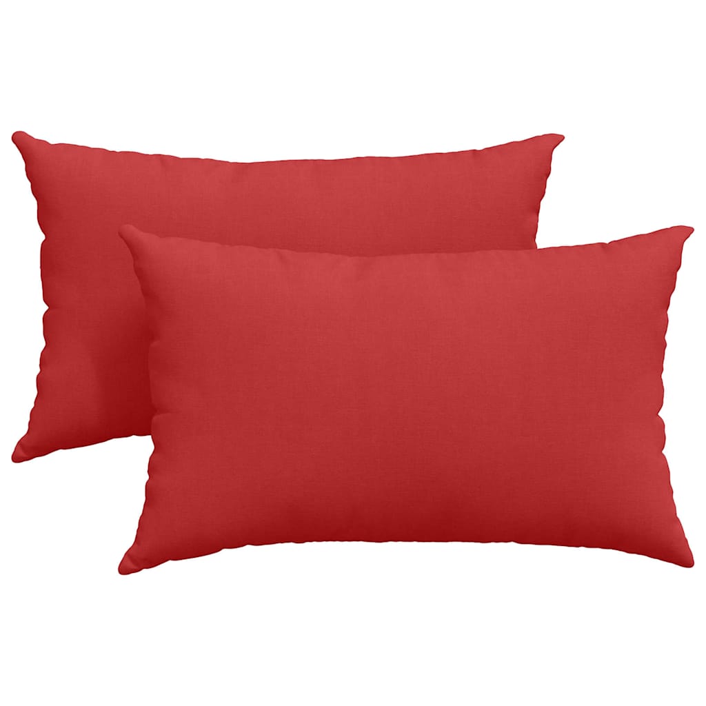 Cuscini da Divano 2 pcs Rosso 50 x 30 cm Tessuto