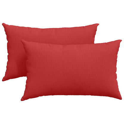 Cuscini da Divano 2 pcs Rosso 50 x 30 cm Tessuto