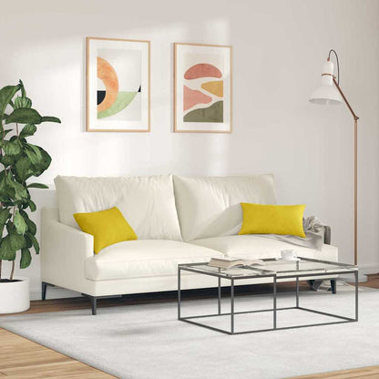 Cuscini da Divano 2 pcs Giallo 50 x 30 cm Tessuto in Cords | homemem39