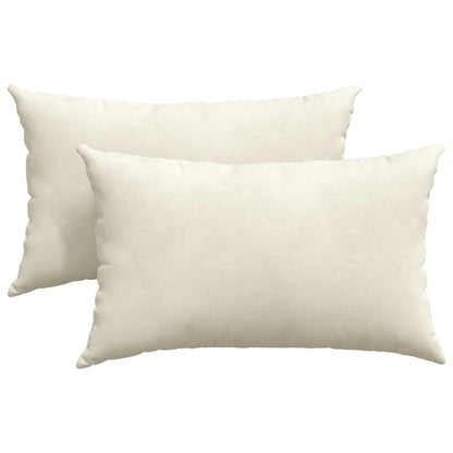 Cuscini da Divano 2 pcs Crema 50 x 30 cm Tessuto in Cords | homemem39
