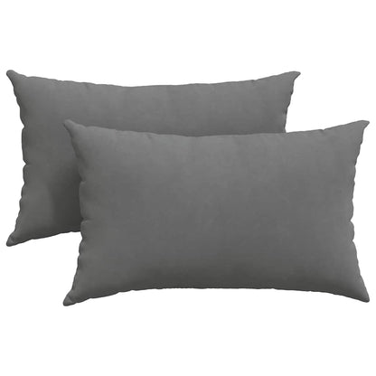 Cuscini da Divano 2 pcs Grigio scuro 50 x 30 cm Tessuto | homemem39
