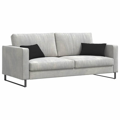 Cuscini da Divano 2 pcs Nero 50 x 30 cm Tessuto | homemem39