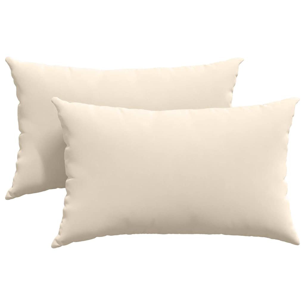 Cuscini da Divano 2 pcs Beige 50 x 30 cm Tessuto | homemem39