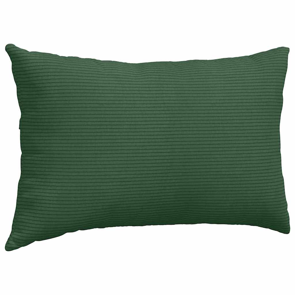 Cuscini da Divano 2 pcs Verde Scuro 50 x 30 cm Tessuto in Cords | homemem39