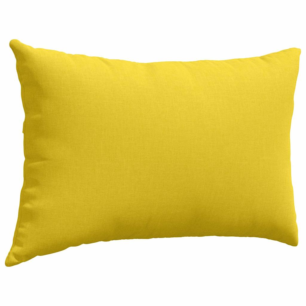 Cuscini da Divano 2 pcs Giallo Chiaro 60 x 40 cm Tessuto | homemem39