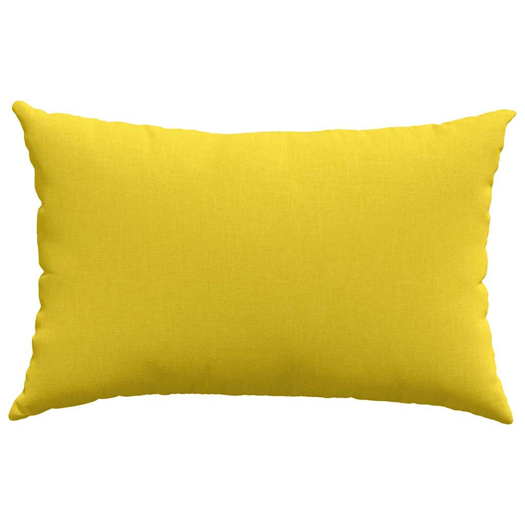 Cuscini da Divano 2 pcs Giallo Chiaro 60 x 40 cm Tessuto | homemem39