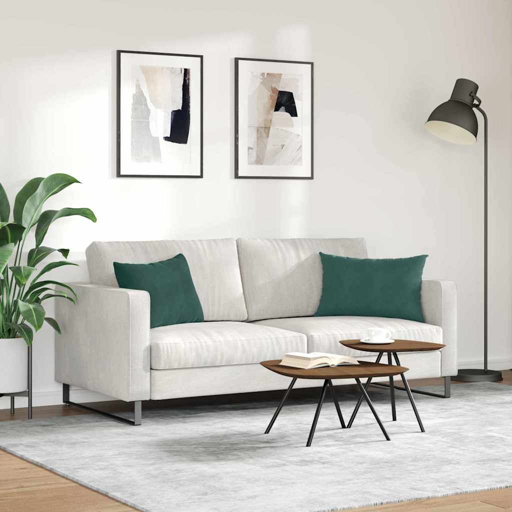 Cuscini da Divano 2 pcs Verde scuro 60 x 40 cm Tessuto in Cords | homemem39