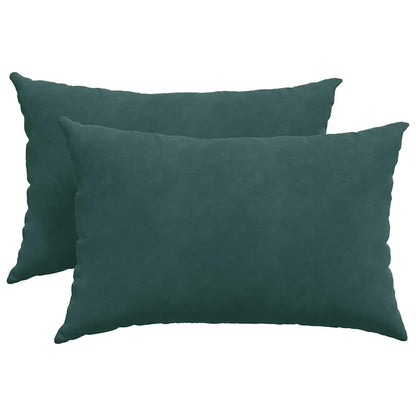 Cuscini da Divano 2 pcs Verde scuro 60 x 40 cm Tessuto in Cords | homemem39