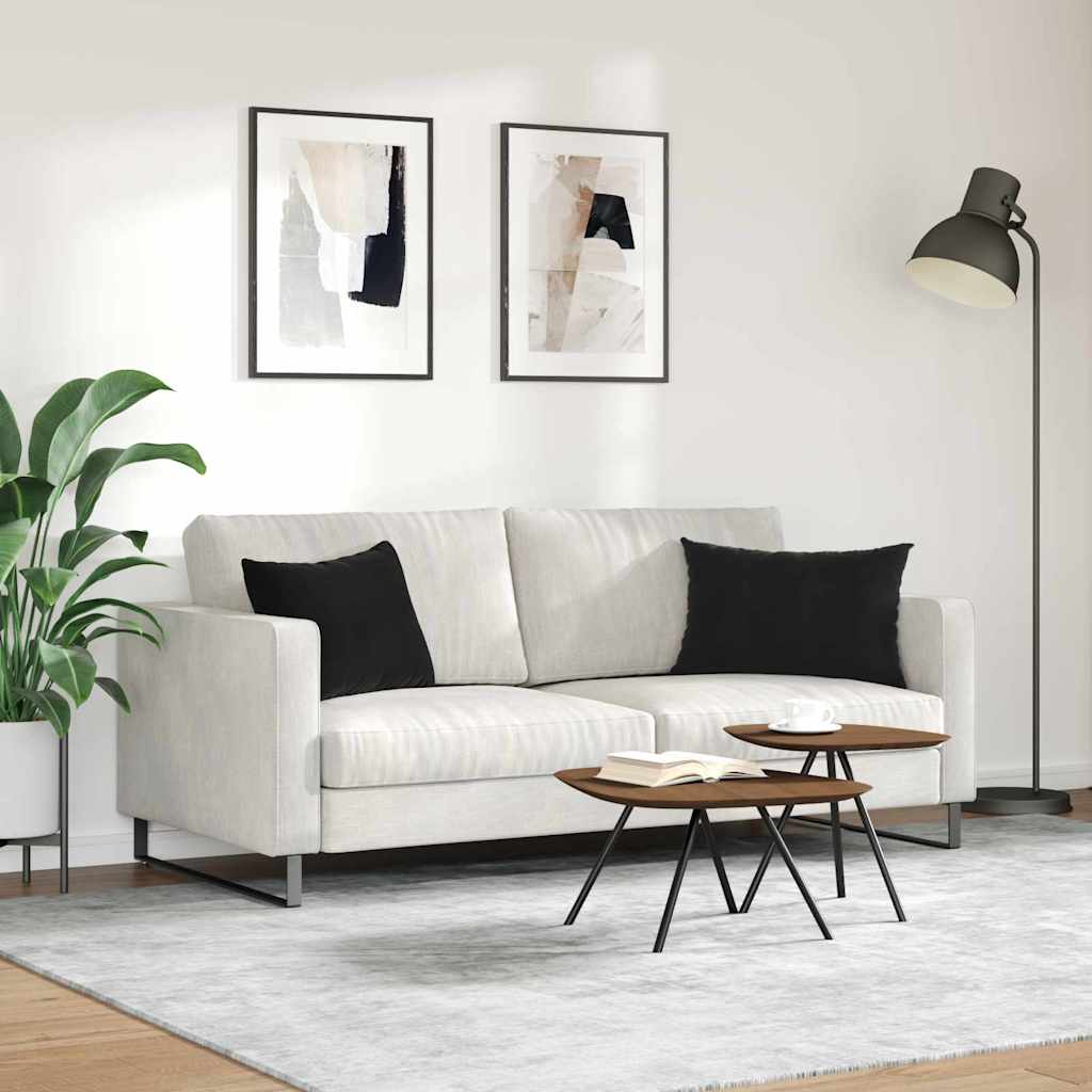 Cuscini da Divano 2 pcs Nero 60 x 40 cm Tessuto in Cords | homemem39