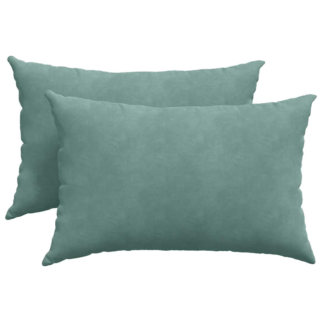 Cuscini da Divano 2 pcs Verde Mare 60 x 40 cm Tessuto in Cords | homemem39
