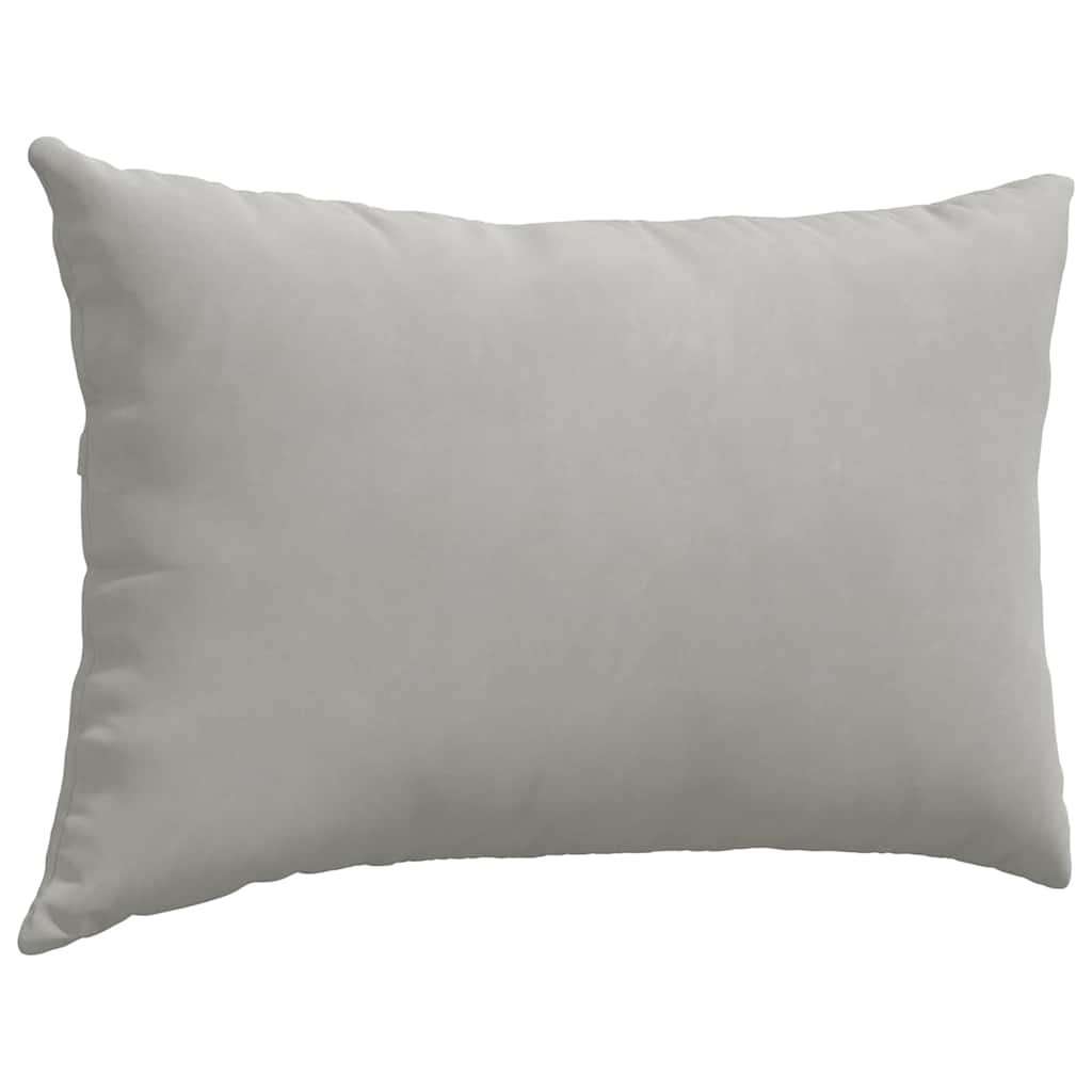 Cuscini da Divano 2 pcs Grigio chiaro 60 x 40 cm Tessuto | homemem39