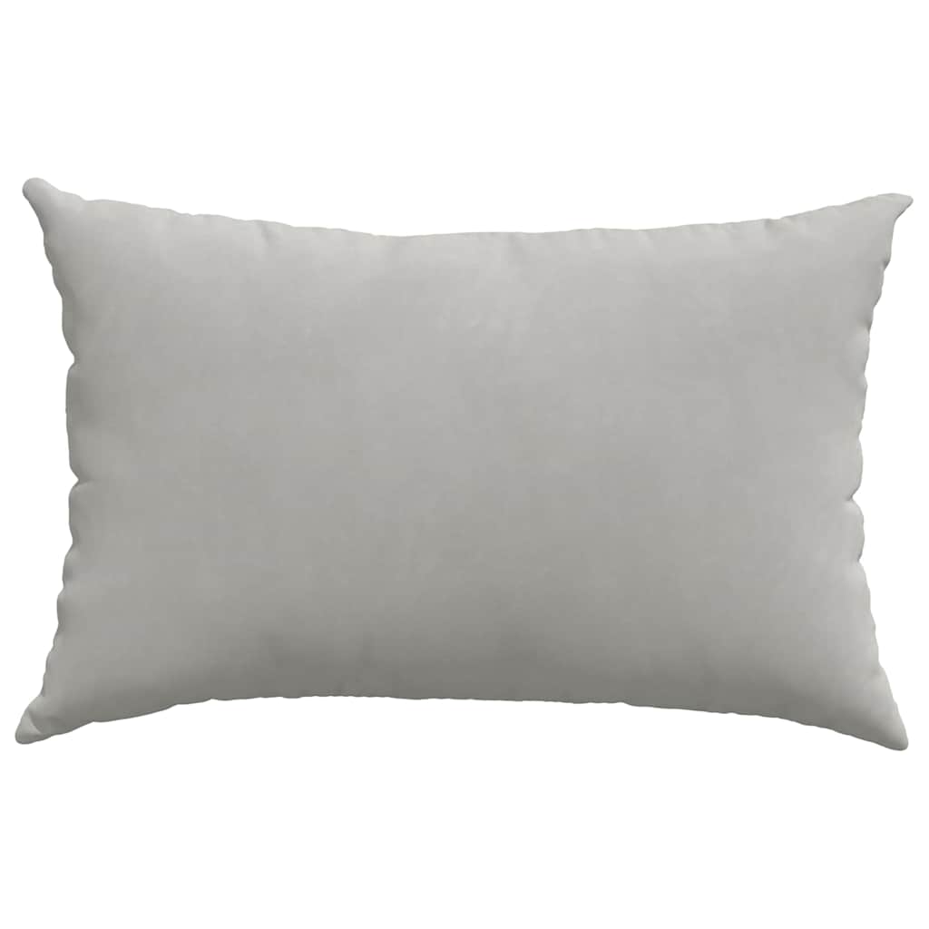 Cuscini da Divano 2 pcs Grigio chiaro 60 x 40 cm Tessuto | homemem39