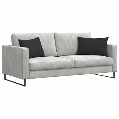 Cuscini da Divano 2 pcs Nero 60 x 40 cm Tessuto | homemem39