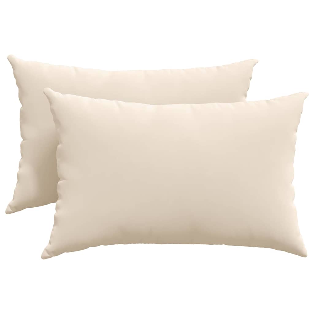 Cuscini da Divano 2 pcs Beige 60 x 40 cm Tessuto | homemem39