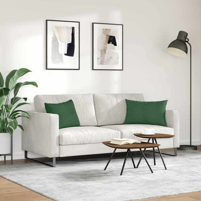 Cuscini da Divano 2 pcs Verde Scuro 60 x 40 cm Tessuto in Cords | homemem39