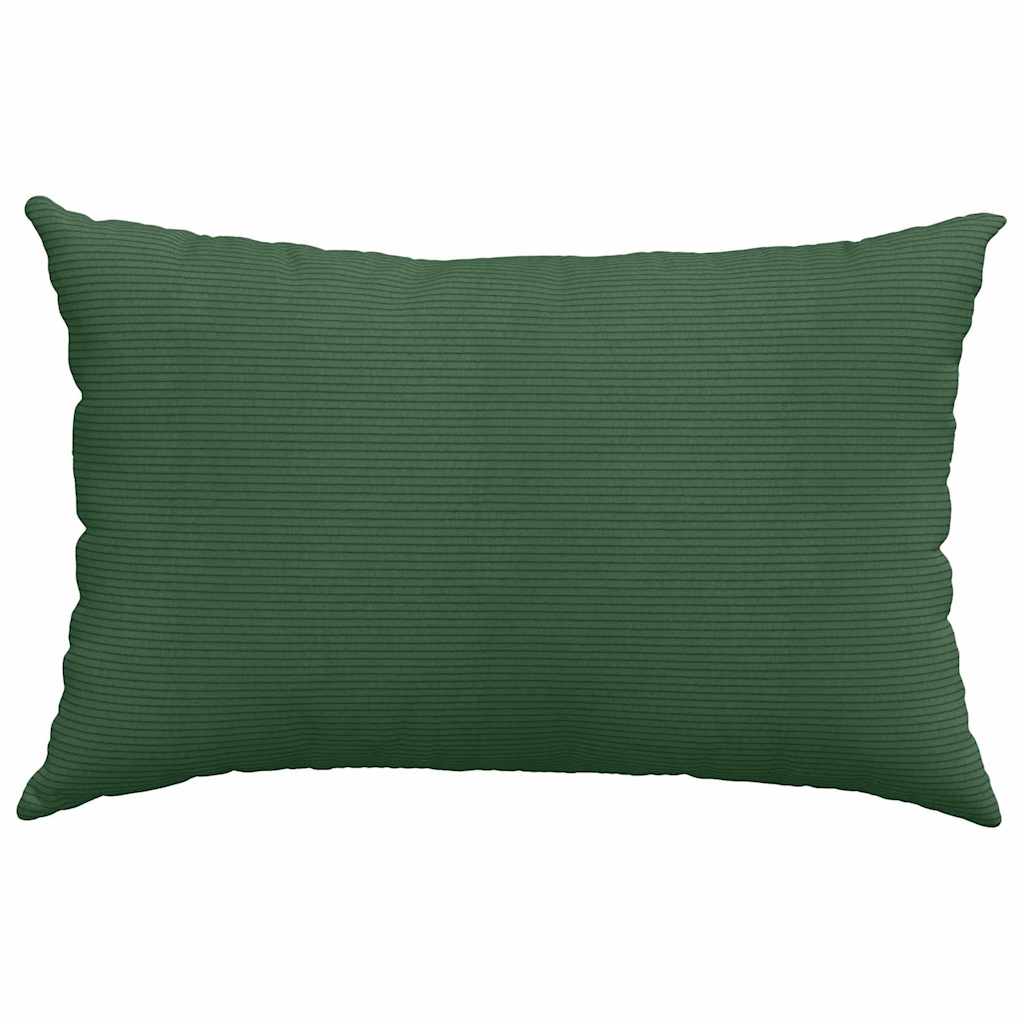 Cuscini da Divano 2 pcs Verde Scuro 60 x 40 cm Tessuto in Cords | homemem39