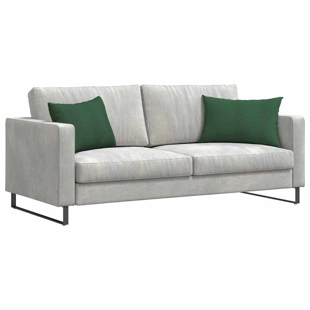 Cuscini da Divano 2 pcs Verde Scuro 60 x 40 cm Tessuto in Cords | homemem39