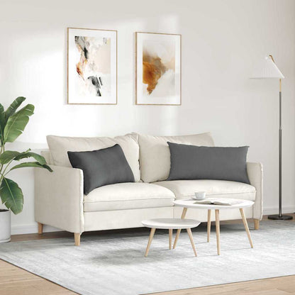Cuscini da Divano 2 pcs Grigio scuro 80 x 40 cm Tessuto | homemem39
