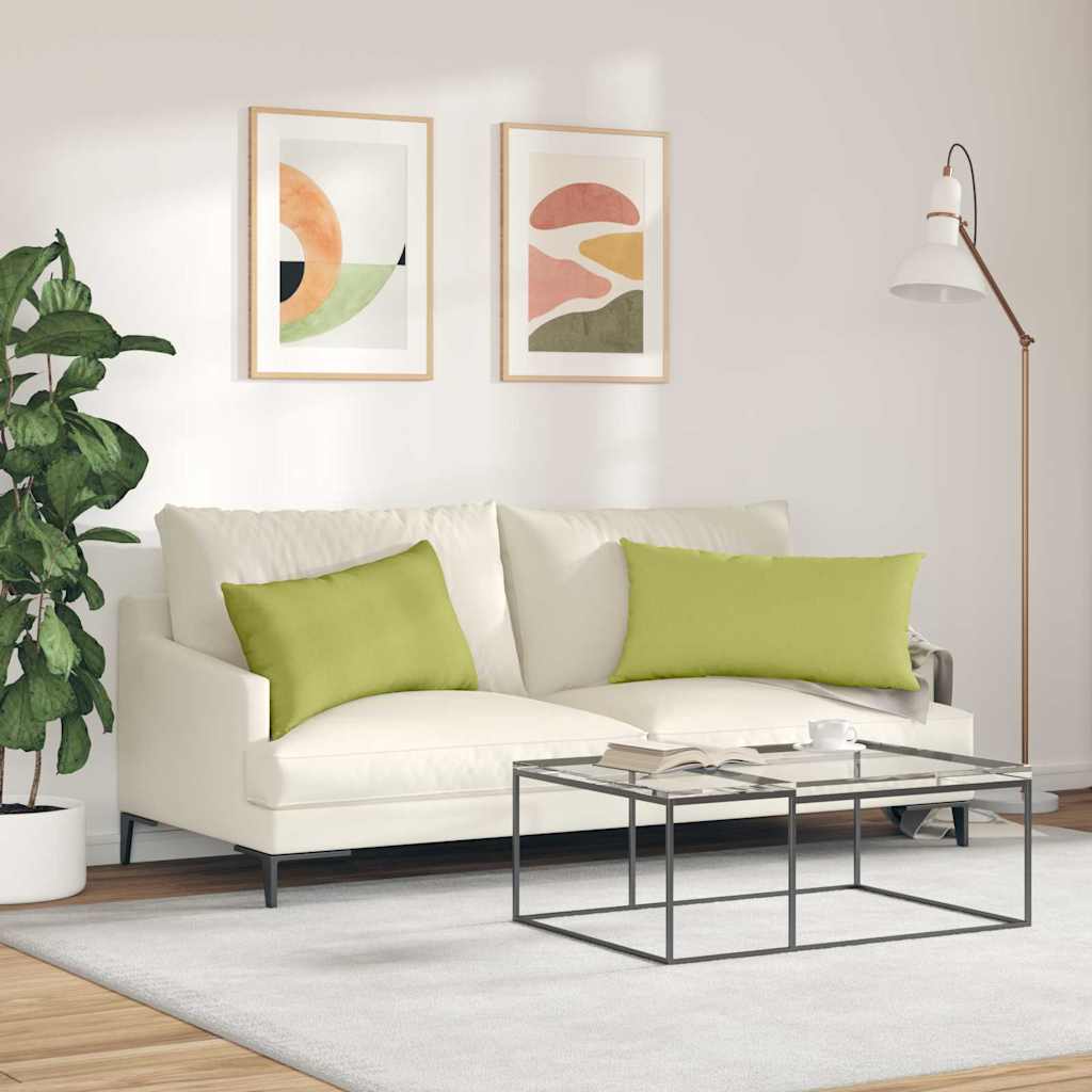 Cuscini da Divano 2 pcs Verde chiaro 80 x 40 cm Tessuto | homemem39