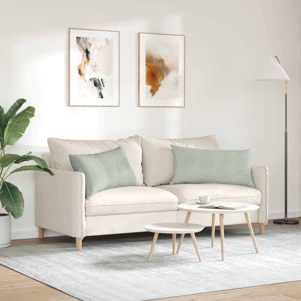 Cuscini da Divano 2 pcs Grigio chiaro 80 x 40 cm | homemem39