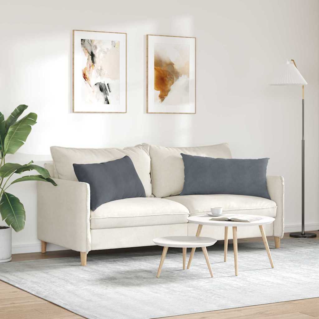 Cuscini da Divano 2 pcs Grigio scuro 80 x 40 cm | homemem39