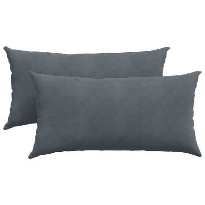 Cuscini da Divano 2 pcs Grigio scuro 80 x 40 cm | homemem39