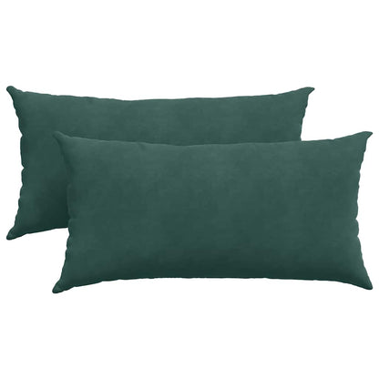 Cuscini da Divano 2 pcs Verde Scuro 80 x 40 cm Tessuto in Cords | homemem39