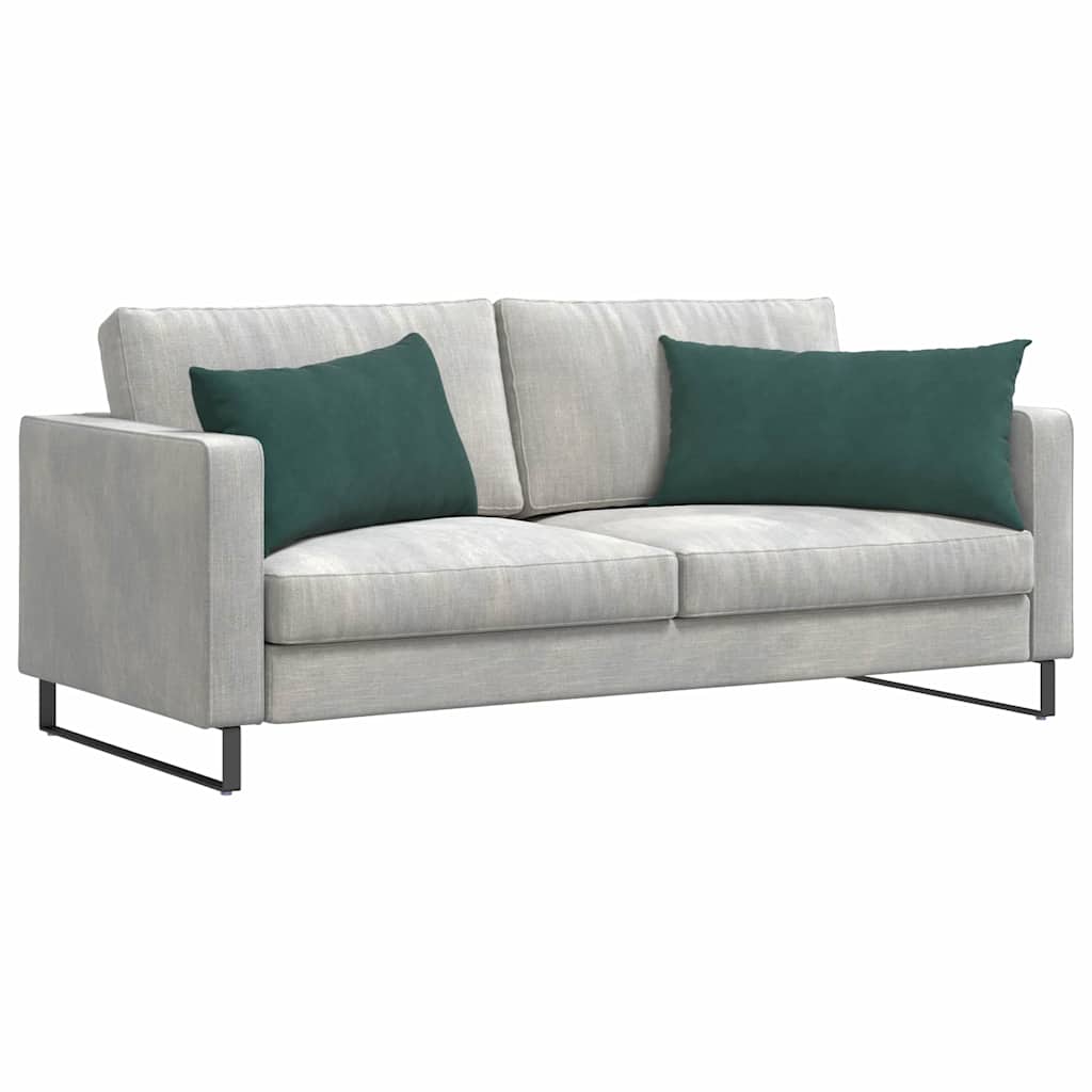 Cuscini da Divano 2 pcs Verde Scuro 80 x 40 cm Tessuto in Cords | homemem39