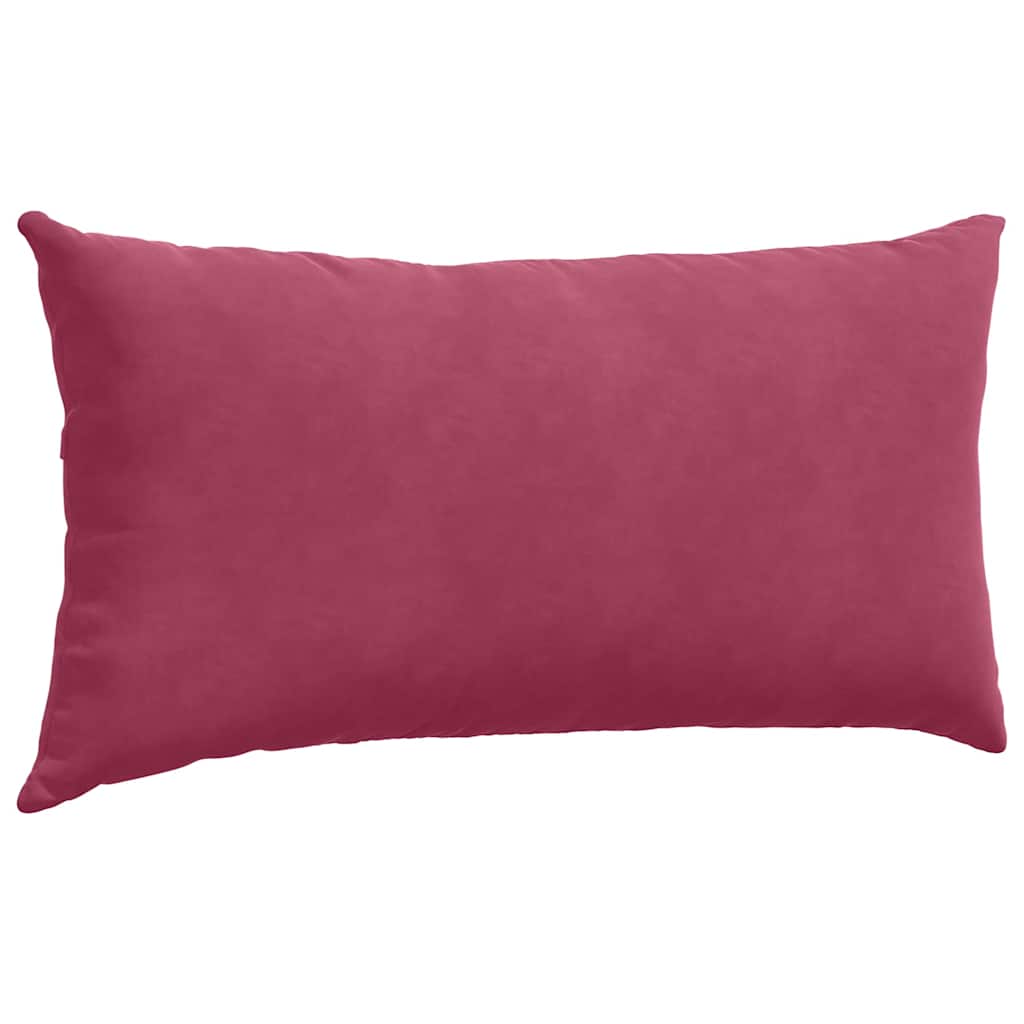 Cuscini da Divano 2 pcs Rosso Vino 80 x 40 cm Tessuto in Cords | homemem39