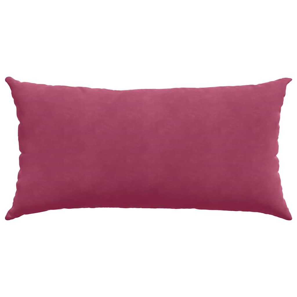 Cuscini da Divano 2 pcs Rosso Vino 80 x 40 cm Tessuto in Cords | homemem39