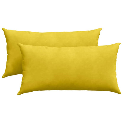 Cuscini da Divano 2 pcs Giallo 80 x 40 cm Tessuto in Cords | homemem39
