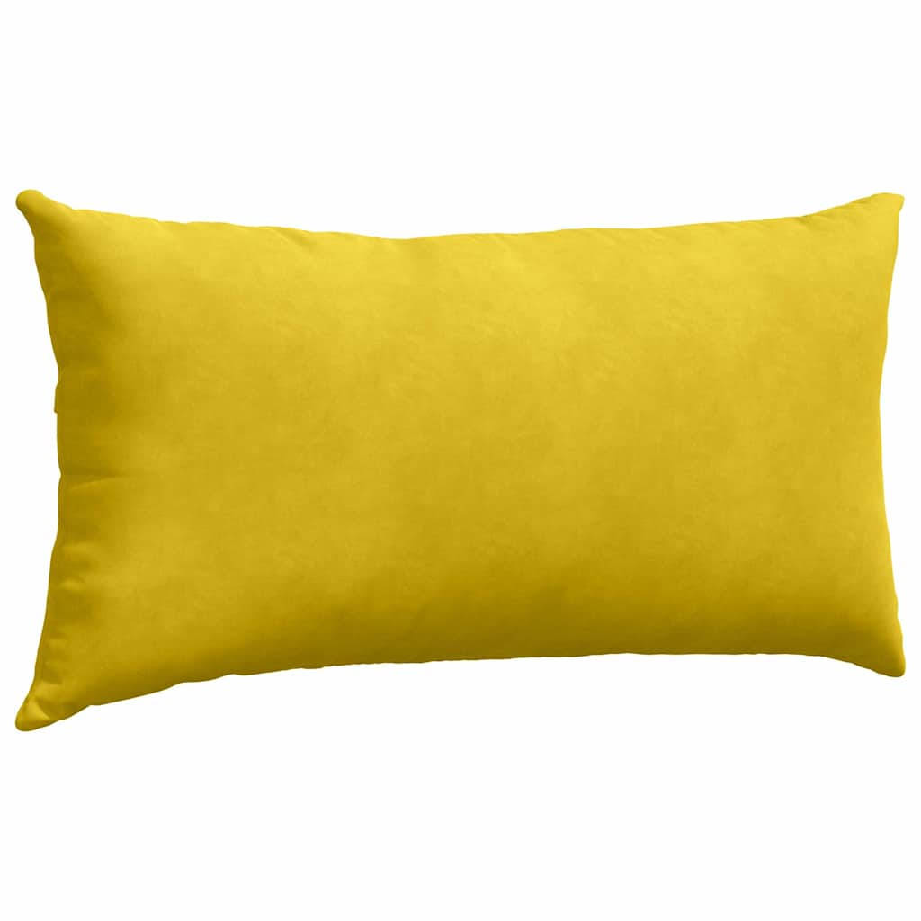 Cuscini da Divano 2 pcs Giallo 80 x 40 cm Tessuto in Cords | homemem39