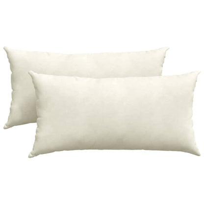 Cuscini da Divano 2 pcs Crema 80 x 40 cm Tessuto in Cords | homemem39