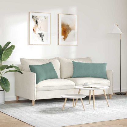 Cuscini da Divano 2 pcs Verde Mare 80 x 40 cm Tessuto in Cords | homemem39