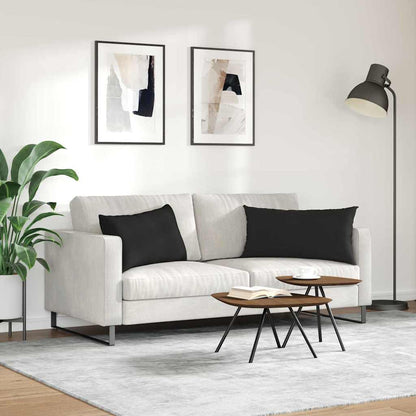 Cuscini da Divano 2 pcs Nero 80 x 40 cm Tessuto | homemem39