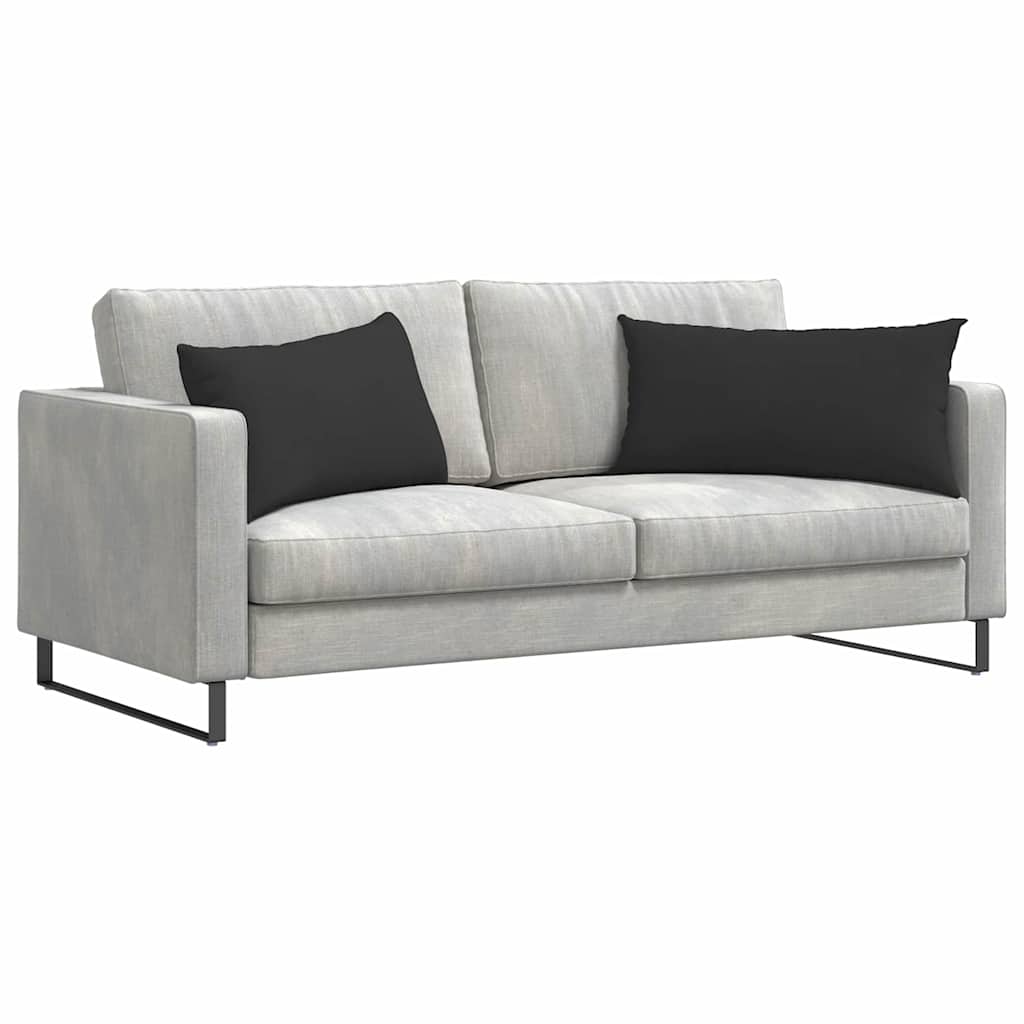 Cuscini da Divano 2 pcs Nero 80 x 40 cm Tessuto | homemem39