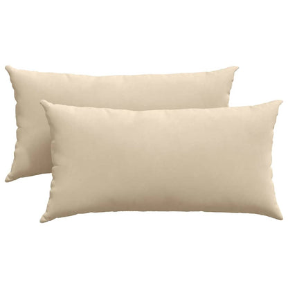 Cuscini da Divano 2 pcs Crema 80 x 40 cm Tessuto | homemem39