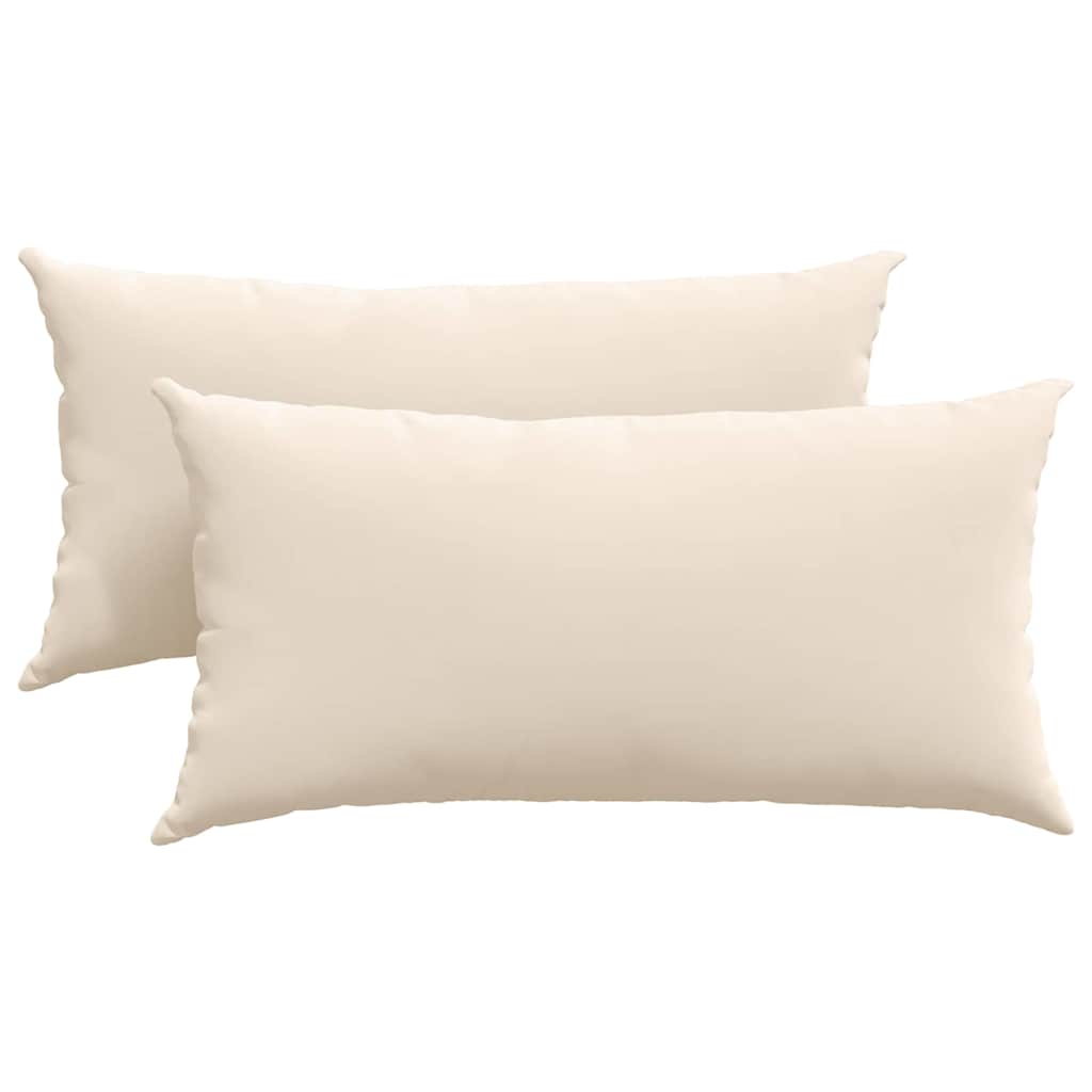 Cuscini da Divano 2 pcs Beige 80 x 40 cm Tessuto | homemem39