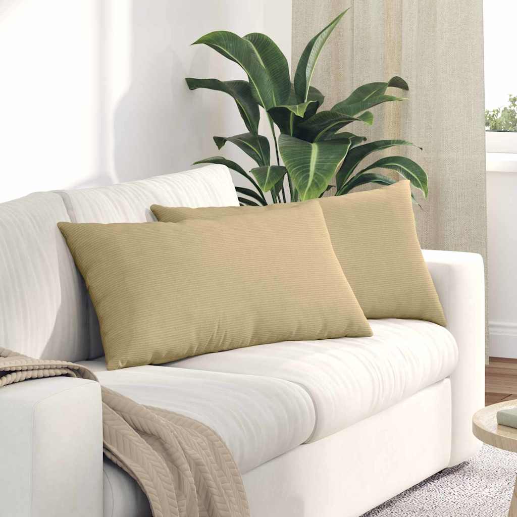 Cuscini da Divano 2 pcs Grigio Verde 80 x 40 cm | homemem39