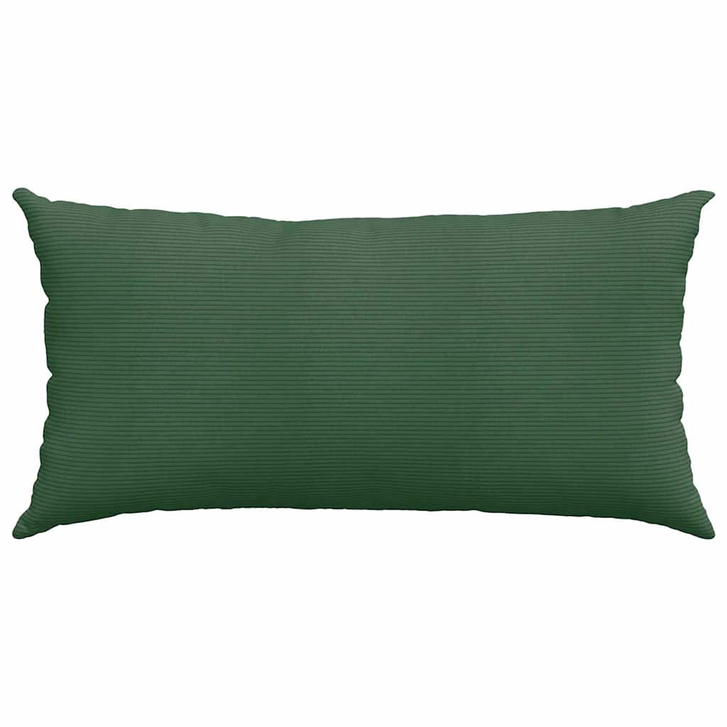 Cuscini da Divano 2 pcs Verde Scuro 80 x 40 cm Tessuto in Cords | homemem39