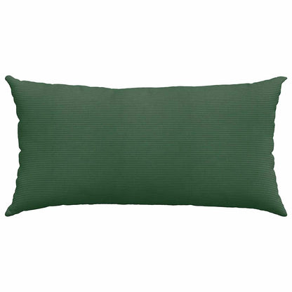Cuscini da Divano 2 pcs Verde Scuro 80 x 40 cm Tessuto in Cords | homemem39