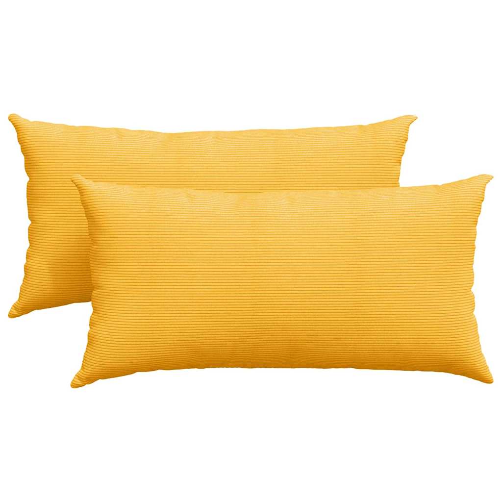Cuscini da Divano 2 pcs Giallo Chiaro 80 x 40 cm | homemem39