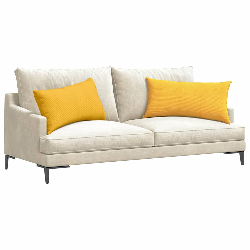Cuscini da Divano 2 pcs Giallo Chiaro 80 x 40 cm | homemem39