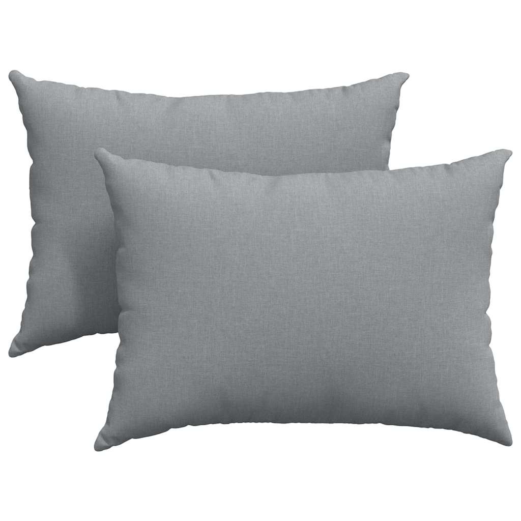 Cuscini da Divano 2 pcs Grigio chiaro 70 x 50 cm Tessuto | homemem39