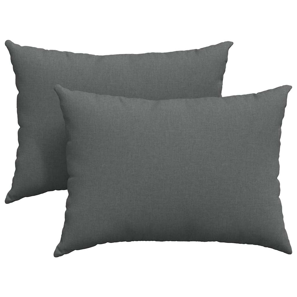 Cuscini da Divano 2 pcs Grigio scuro 70 x 50 cm Tessuto | homemem39