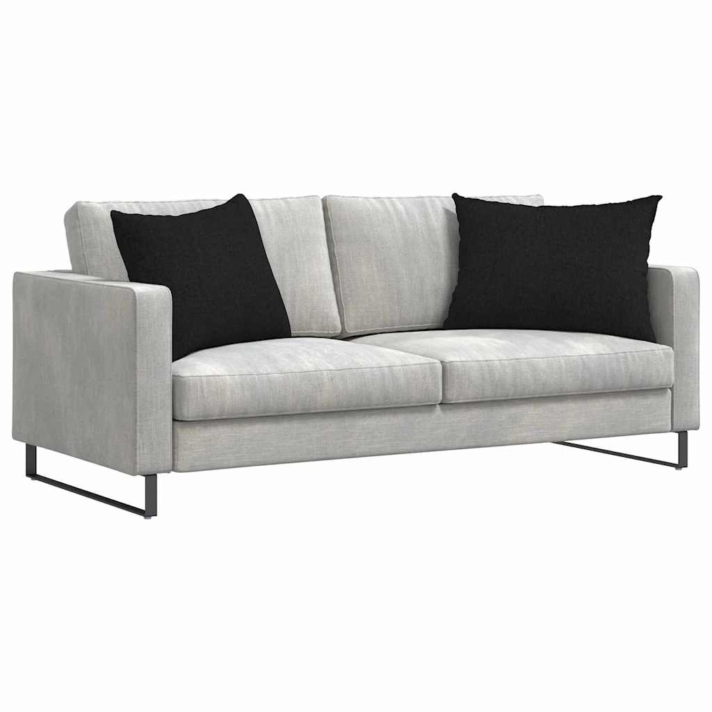 Cuscini da Divano 2 pcs Nero 70 x 50 cm Tessuto | homemem39